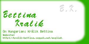 bettina kralik business card